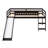 Loft Bed with Slide, Multifunctional Design, Twin