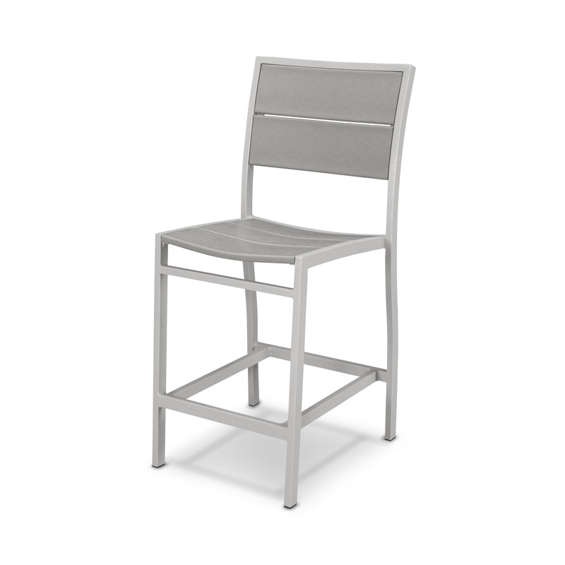 Chaise d'appoint POLYWOOD Surf City, Argent texturé / Pierre angulaire