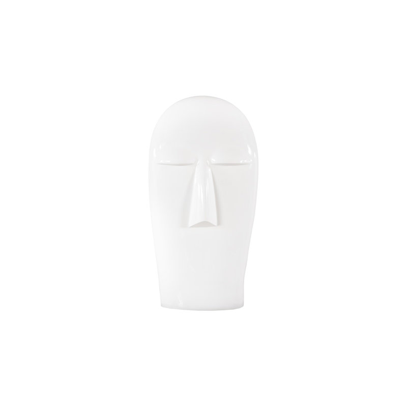 Emerging Face Sculpture, Gel Coat White
