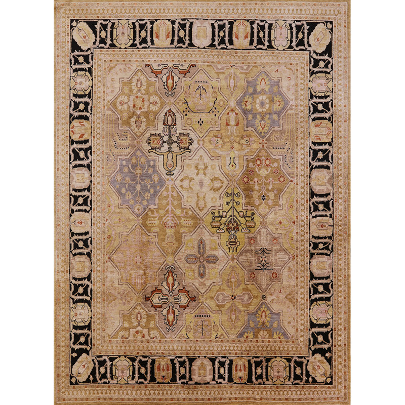 Tapis oriental bleu marine / brun, Rectangle 6 pi x 9 pi