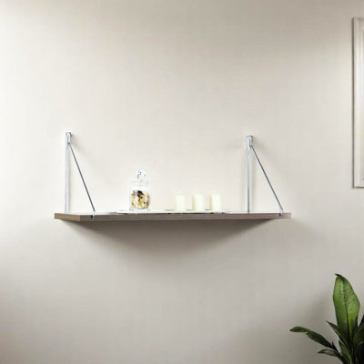 Floating Wall Shelf, Single - Mounted Shelf In White/, Perfect For Books And Small Decorative Objects, Clean Design Smooth Finish On Wood Elevate Your Interior Design, Display Candles Or Plants,