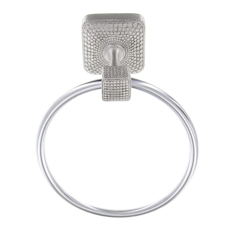Tiziano Wall Mounted Towel Ring, Satin Nickel