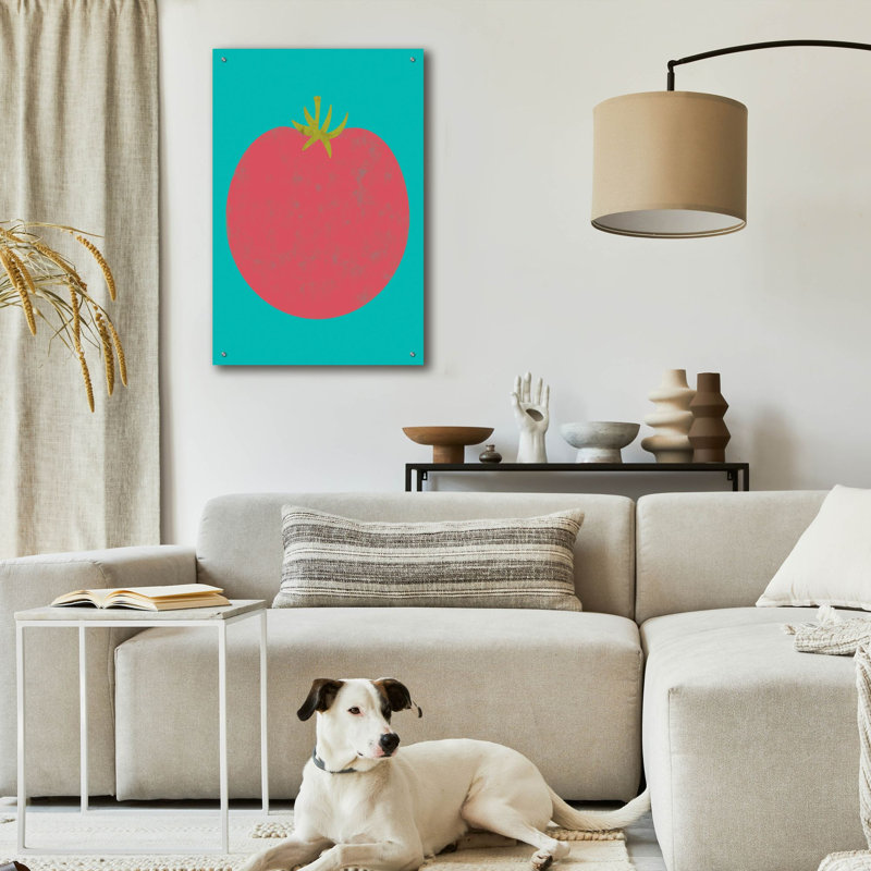 Art mural en verre épique «Veggie Party 7» par Chariklia Zarris, 24 po x 36 po, H 36 po x l 24 po