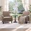 Ensemble de 2 fauteuils d'appoint rembourrés Chenille Comfort-1179148573