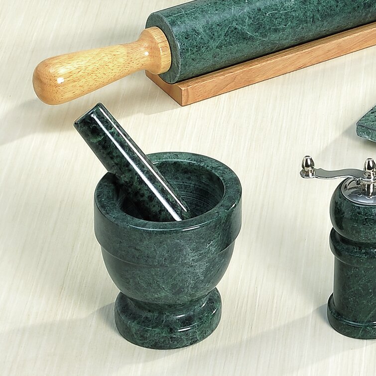 Vintage Solid, Heavy Marble Mortar and Pestle Set