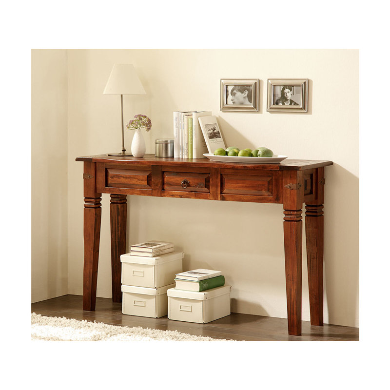 Doman 120Cm Solid Wood Console Table, Brown