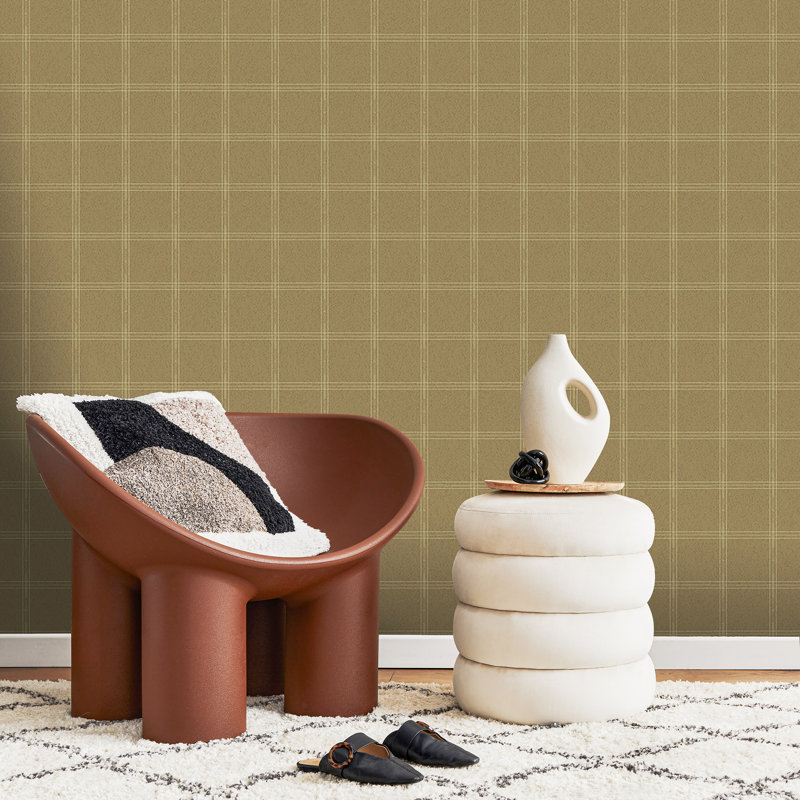 Rouleau à carreaux classique, Beige