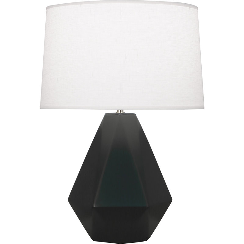 Delta Table Lamp, Matte Obsidian