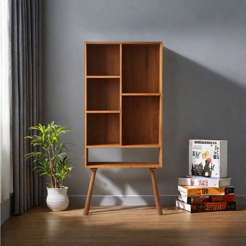 European style open storage bookcase