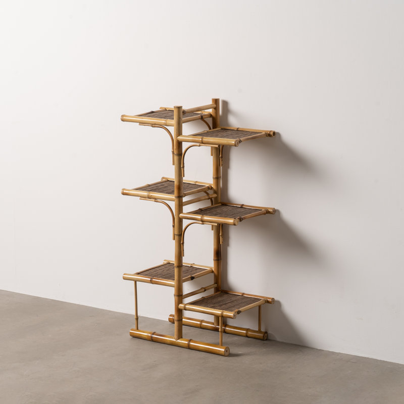 57cm W Bamboo / Rattan Shelving Unit