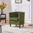 Barrel-Shaped Upholstered Velvet Chair-176999434