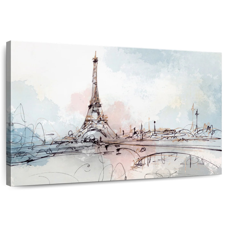 Blushing Paris, 30" H x 45" W