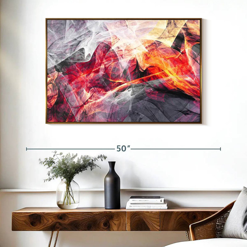 Lohan The Fire Within, 43" X 29", Floating Frame Gold