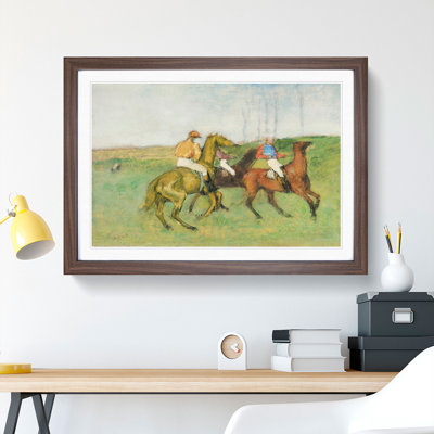 Jockeys and Race Horses by Edgar Degas - Picture Frame Painting