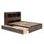 Lit de rangement double pleine grandeur, avec 2 tiroirs, lit gigogne simple et tablettes coulissantes avec finition plateforme - Fabrication en bois massif