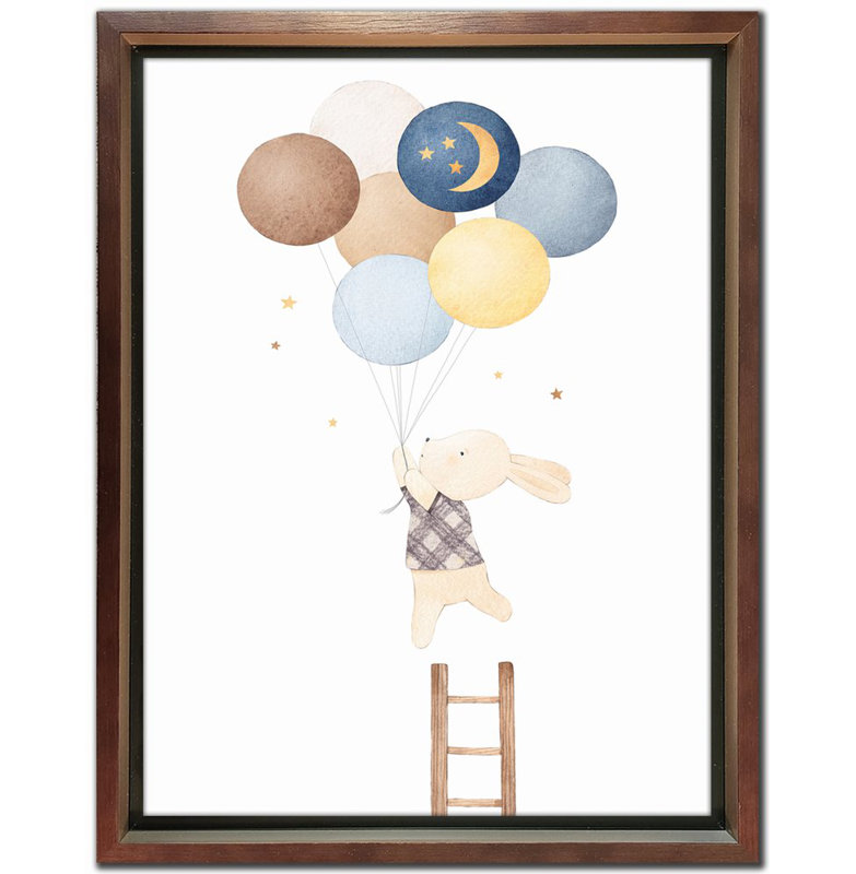 Bunny Ballons, art mural sur toile