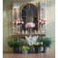 Grand miroir décoratif arqué 34 x 54,3 po avec cadre brun