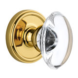 Grandeur Georgetown Rosette Single Dummy with Provence Crystal Door Knob