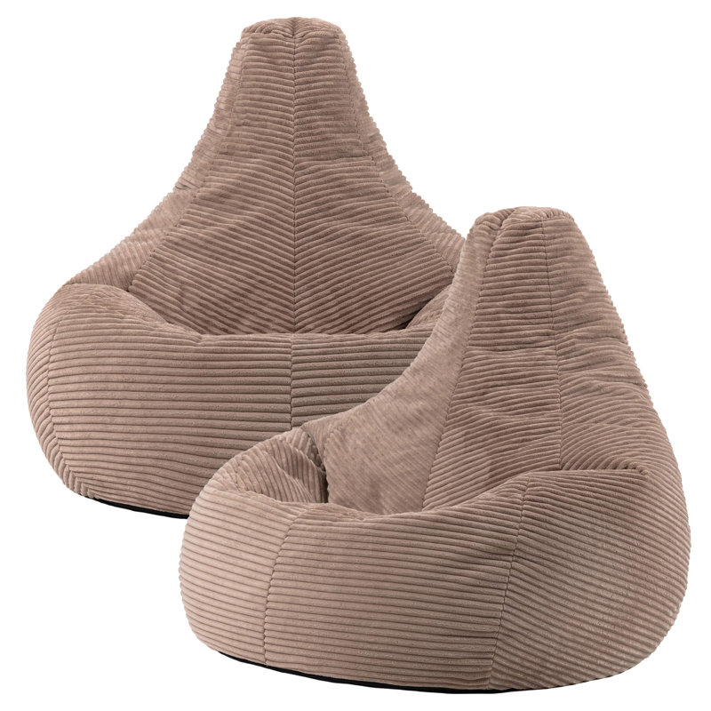 Bean Bag Bazaar Dalton Corduroy Recliner Bean Bag, Green