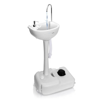 SereneLife 40.1'' Tall White Plastic U-Shaped Pedestal Bathroom