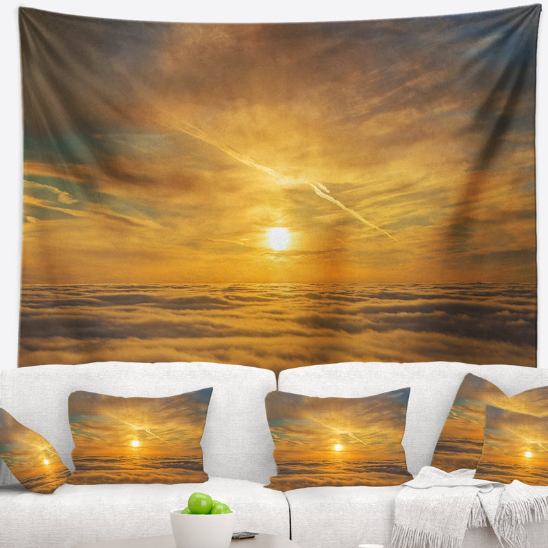Coucher de soleil sur la plage, H 32 po x l 39 po