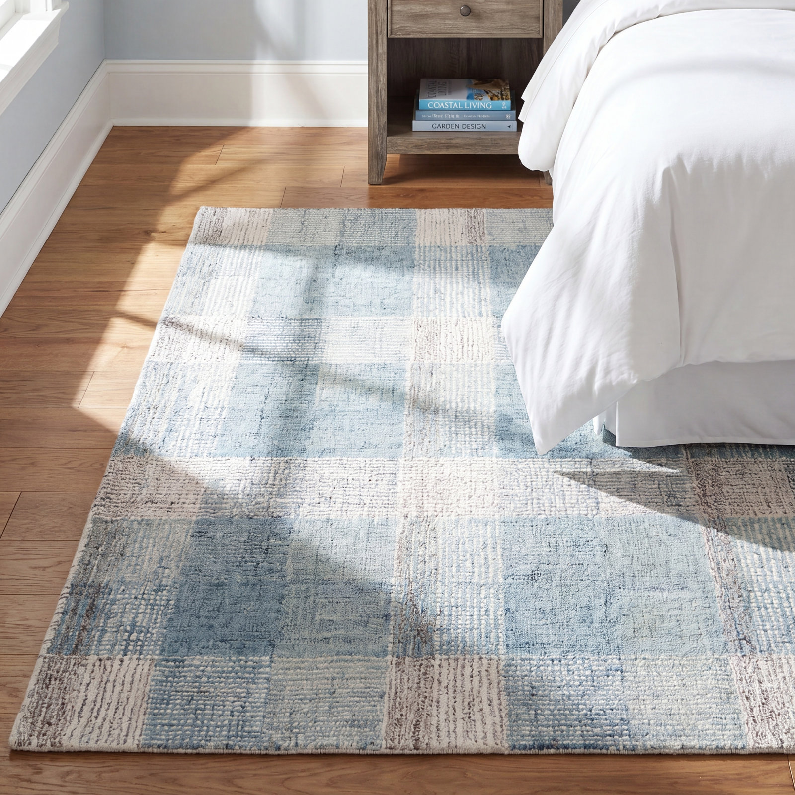 Hand-Tufted Wool Plaid Rug, Rectangle 5' x 8'