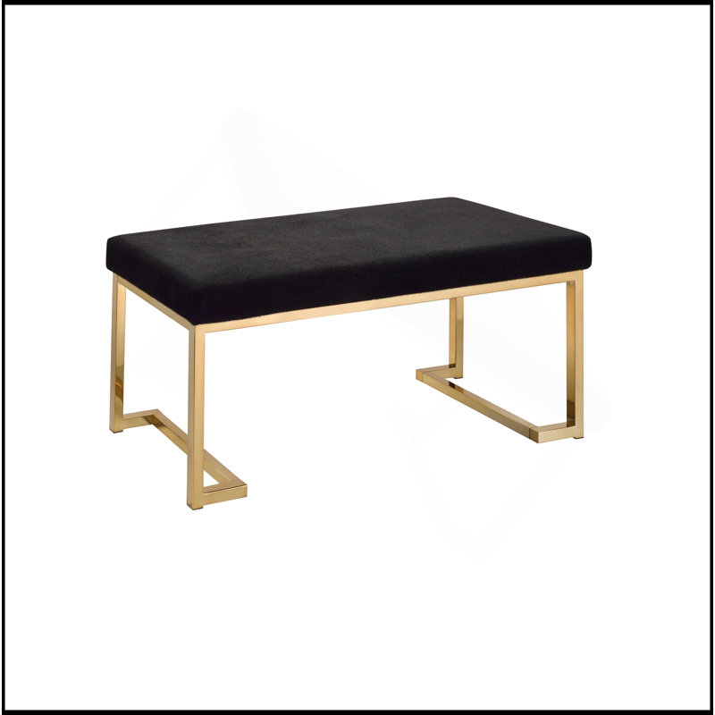 Black Fabric Bench