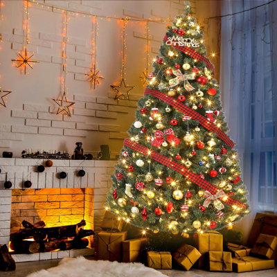 Prelit Fluffy Noble Fir Artificial Christmas Tree