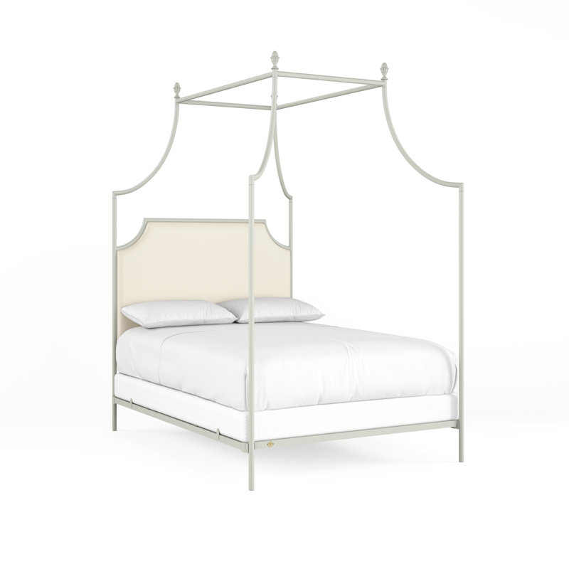 Lit à baldaquin 337 Flying Arch | Auvent complet, Grand lit, Vert sauge / beige