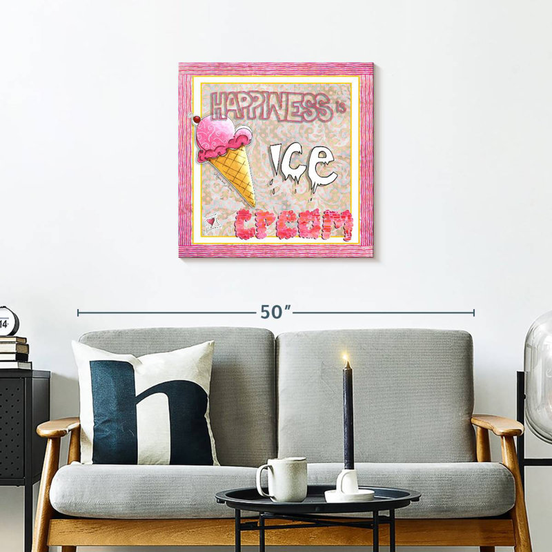 Yarlin My Happiness Is Ice Cream, H 24 po x l 24 po
