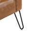 Chaise d'appoint capitonnée en similicuir de 26 po avec base en métal Euclid-59806075