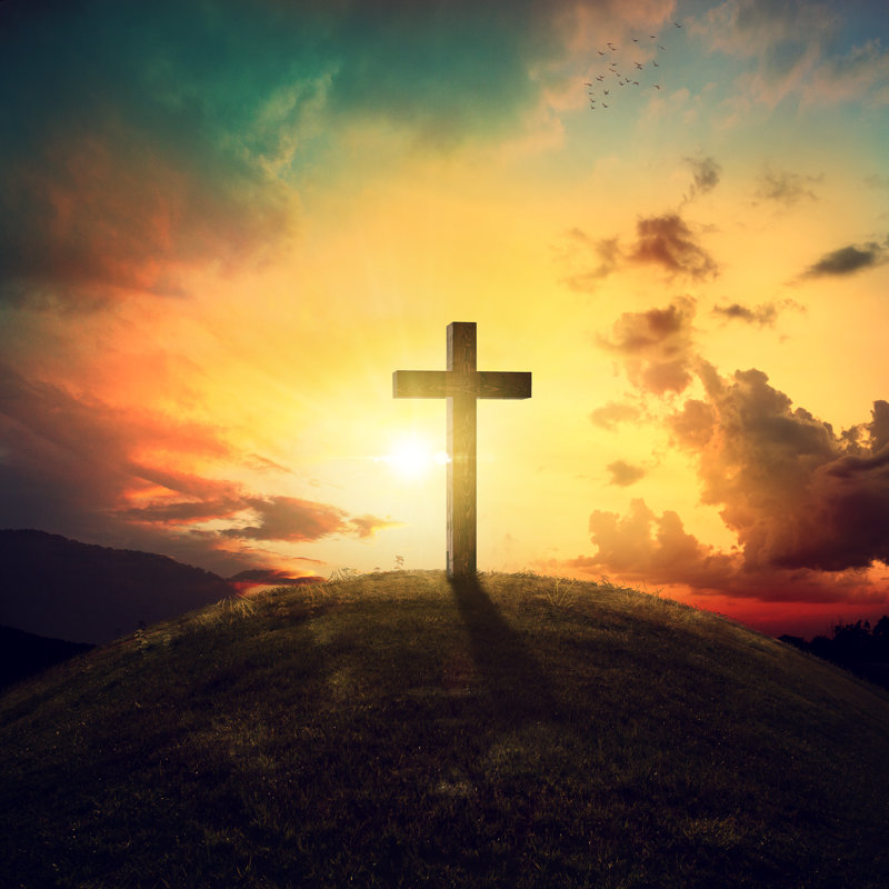 «Tyleen Cross On A Hillside On Canvas» par Kevron2001, photographie, H 20 po x l 20 po x P 1,25 po