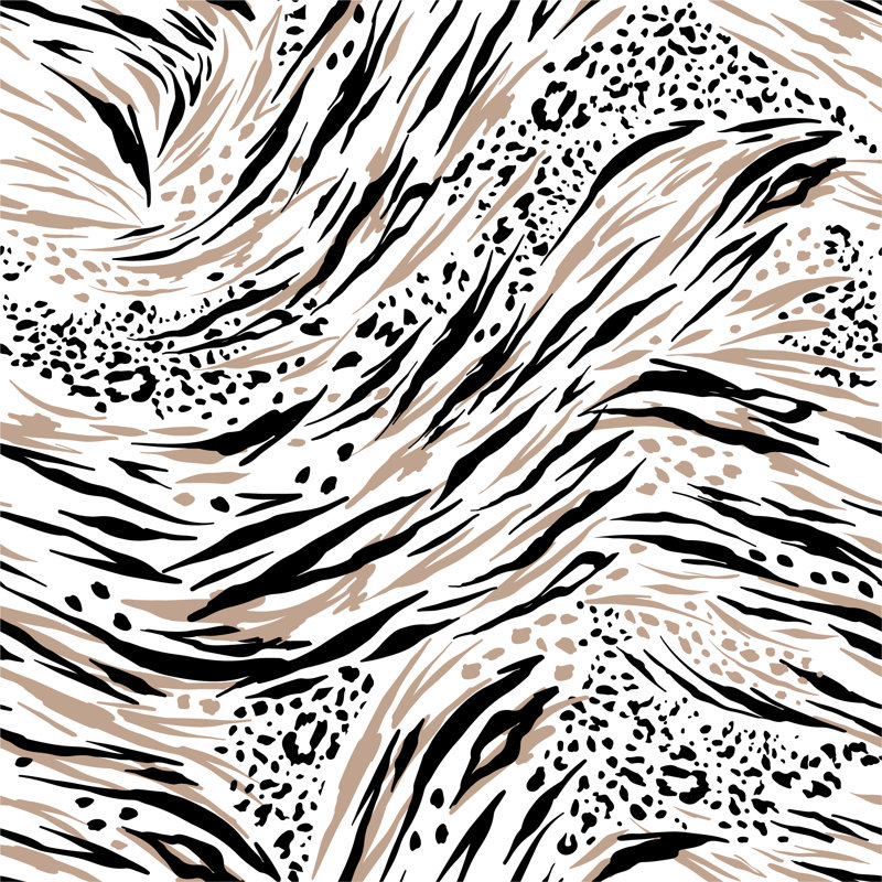 Animal Skin Tiger - Wrapped Canvas Print, 30cm H x 30cm W x 3.8cm D