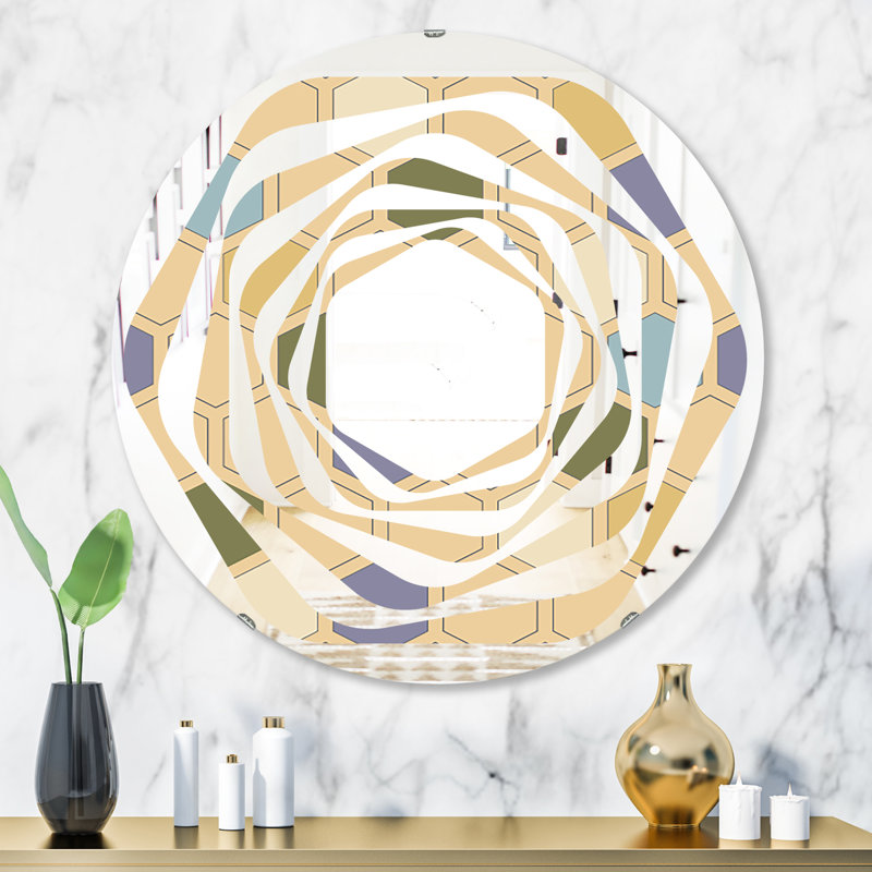 Miroir mural Whirl X, H 23,6 po x l 23,6 po
