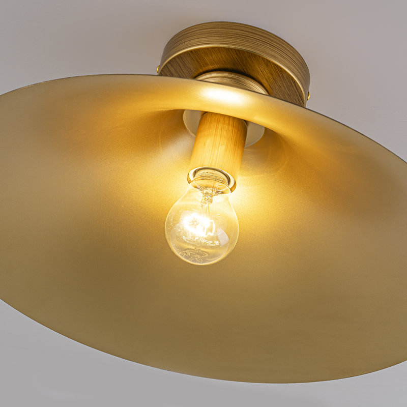 Cone Semi-Flush Mount in Brushed Gold