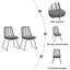 CHAISE, 2PCS avec 2 coussins