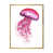 Toile avec cadre flottant or