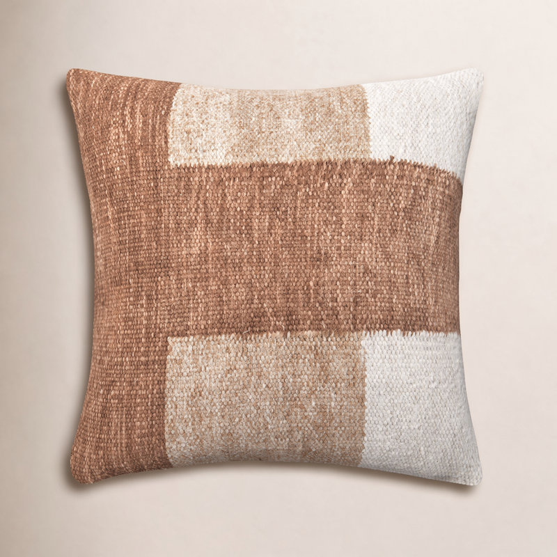 Geometric Throw Pillow Cover & Insert, Terracotta, 22"H x 22"W, Square