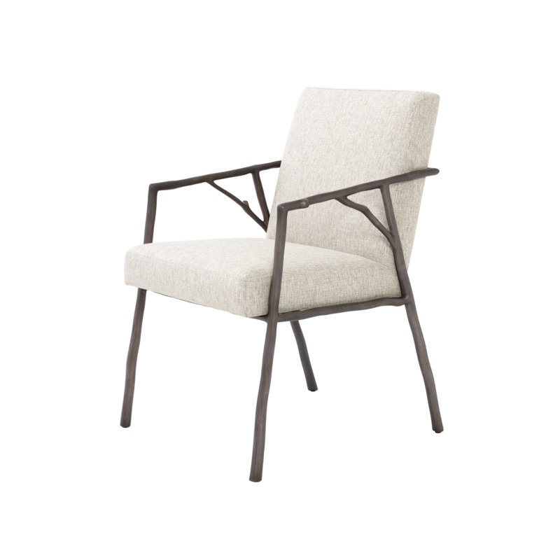 Antico Upholstered Arm Chair, Beige