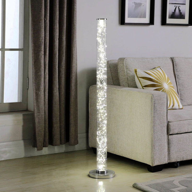 Jenaya 49'' Steel LED Column Floor Lamp