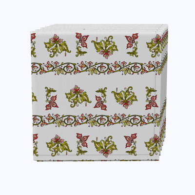 Cotton Floral Square Napkin