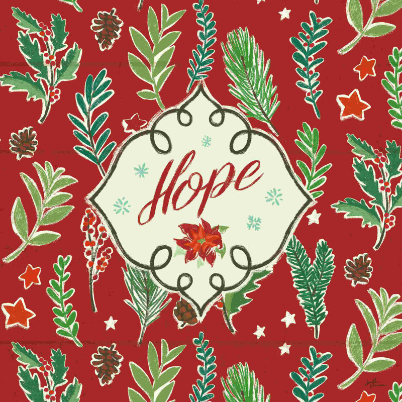 Holiday Joy VII - impression sur toile tendue, H 30 po x l 30 po, Non, Toile tendue