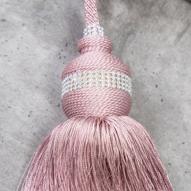 Menik Fabric 10cm Curtain Tieback, Pink