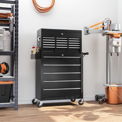 Armoire à outils verrouillable avec 14 tiroirs