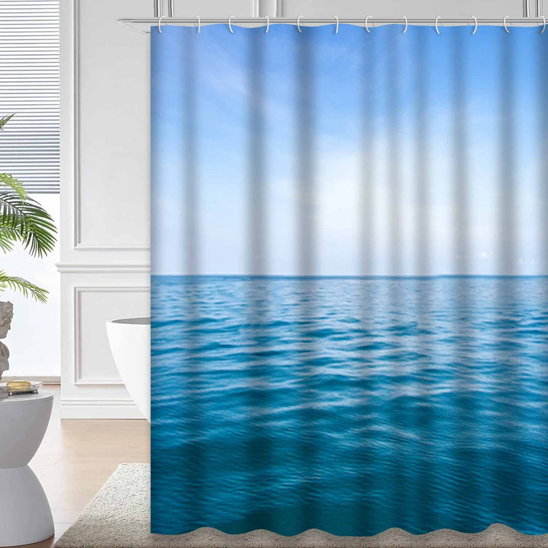 Rideau de douche Blue Water Waves, L 72 po x l 72 po