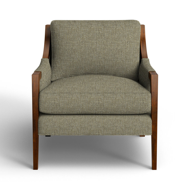 Mikel Upholstered Armchair, Drusky Sand Performance