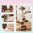 54.7'' H Solid Wood Cat Tree / Multi Cat Condo Warm Cat Climbing Shelf