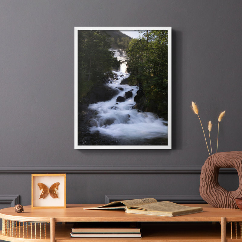 «Feel the Rush», reproduction encadrée - bois massif, Blanc, H 20 po x l 16 po