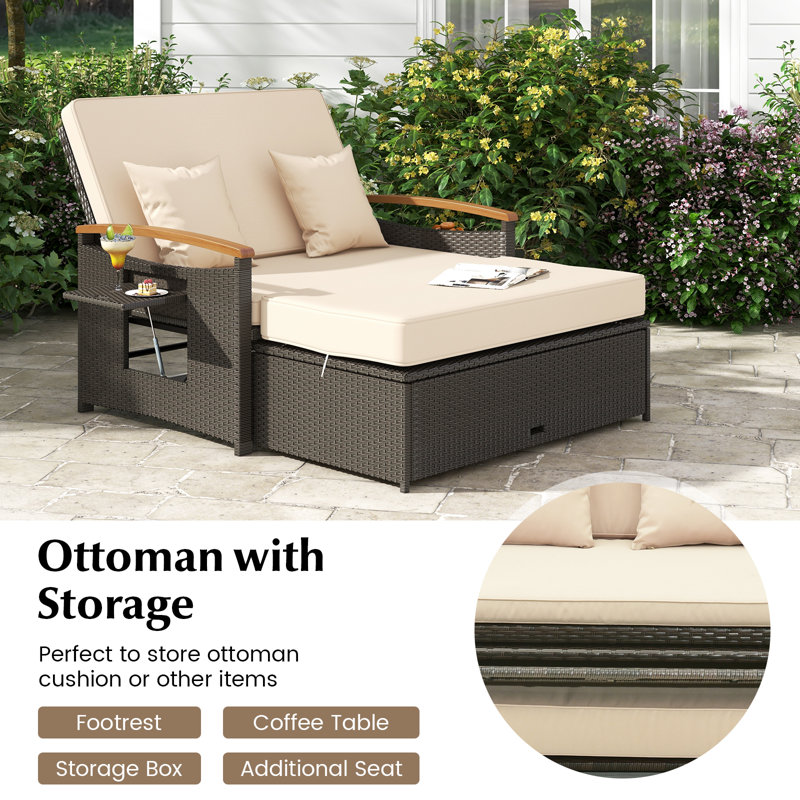 167cm Long Double Chaise