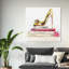 Impression sur toile dorée et sur mesure, chaussures dorées et livres de mode, talons et livres modernes